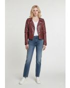 Perfecto en cuir Layane oxblood
