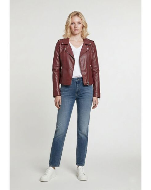 Perfecto en cuir Layane oxblood