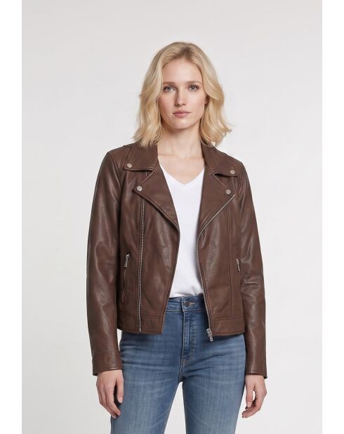 Veste perfecto en cuir Lizaig marron
