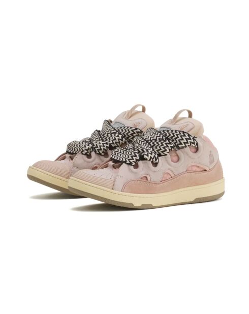 Baskets en cuir Curb rose pâle