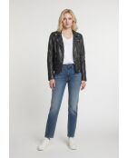 Perfecto en cuir Liorine noir