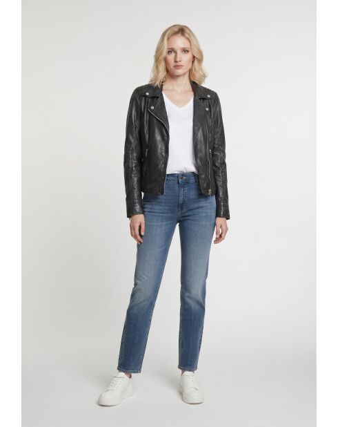 Perfecto en cuir Liorine noir