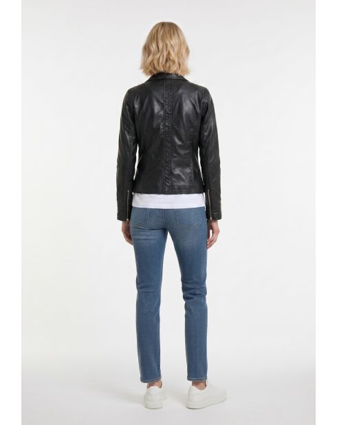 Perfecto en cuir Liorine noir