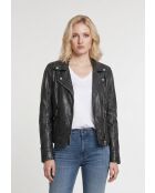 Perfecto en cuir Liorine noir