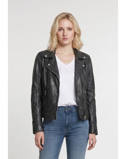 Perfecto en cuir Liorine noir