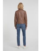 Veste perfecto en cuir Lizaig cognac