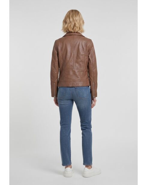 Veste perfecto en cuir Lizaig cognac
