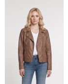 Veste perfecto en cuir Lizaig cognac