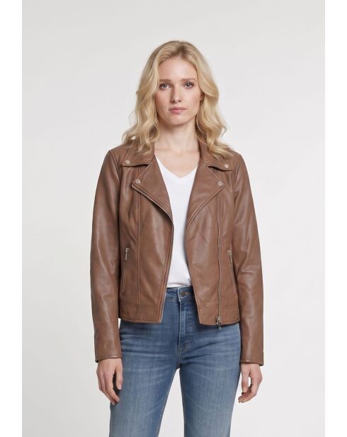 Veste perfecto en cuir Lizaig cognac