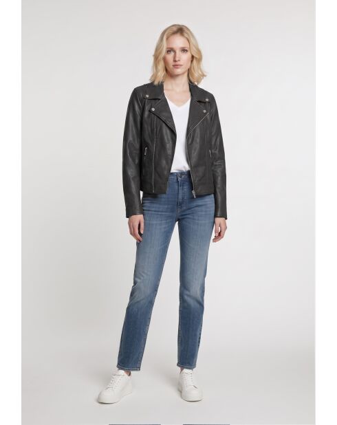 Veste perfecto en cuir Lizaig noire