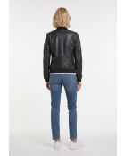 Bombers en cuir Lysandra noir