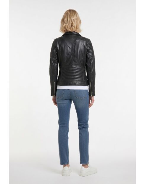Perfecto en cuir Liora noir
