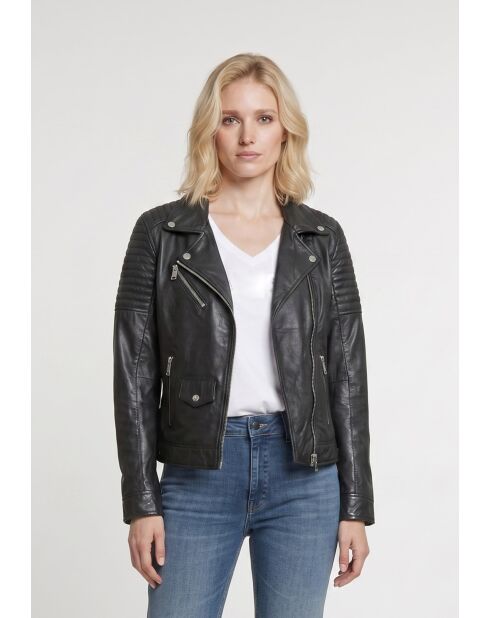 Perfecto en cuir Liora noir