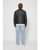 Perfecto en cuir Lukael noir