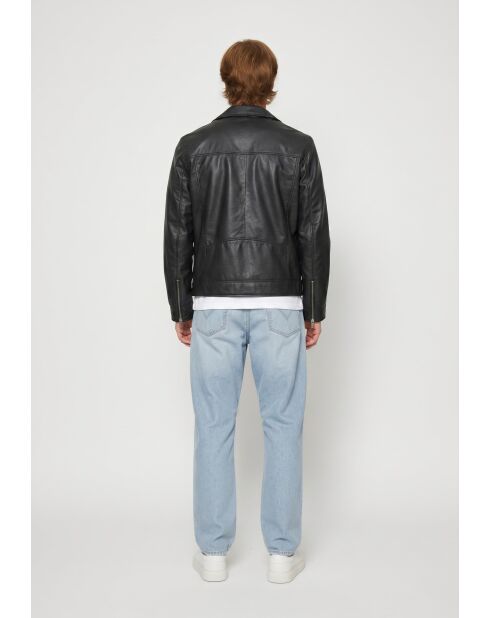 Perfecto en cuir Lukael noir