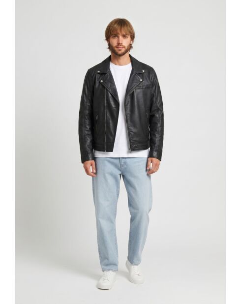 Perfecto en cuir Lukael noir