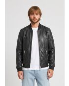 Bombers en cuir Lysander noir