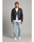 Perfecto en cuir Lamine noir