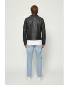 Perfecto en cuir Lamine noir
