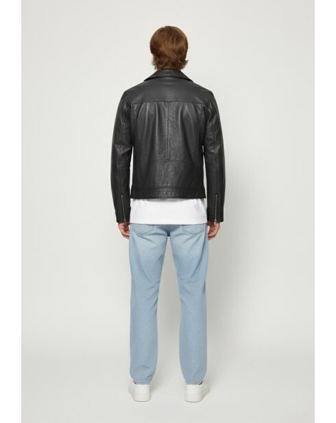 Perfecto en cuir Lamine noir