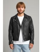Perfecto en cuir Lamine noir