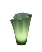 Vase lumineux Wave vert jade - H.30 cm
