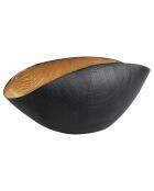 Centre de table Burano noir mat/doré - 38x11 cm