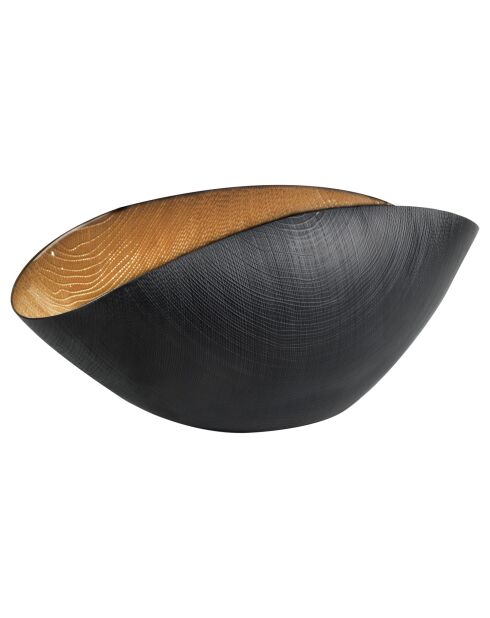 Centre de table Burano noir mat/doré - 38x11 cm