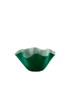 Centre de table Vague vert opale/bois - D.35 cm