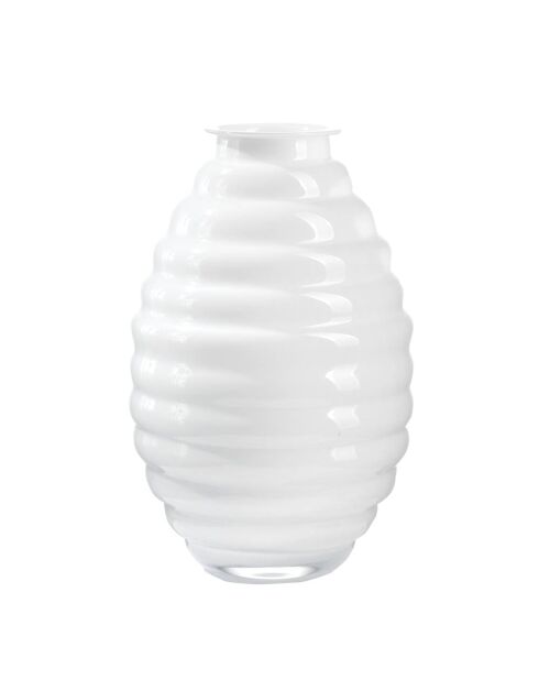 Vase Anelli blanc laiteux - H.30 cm