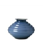 Vase ovale Anelli opale/bleu Orion - H.20 x D.28 cm