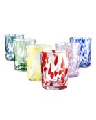 Lot de 6 verres à eau Carnival multicolore - H.10 cm