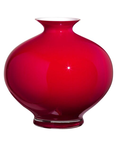 Vase Aurora opale/rouge - H.30 cm