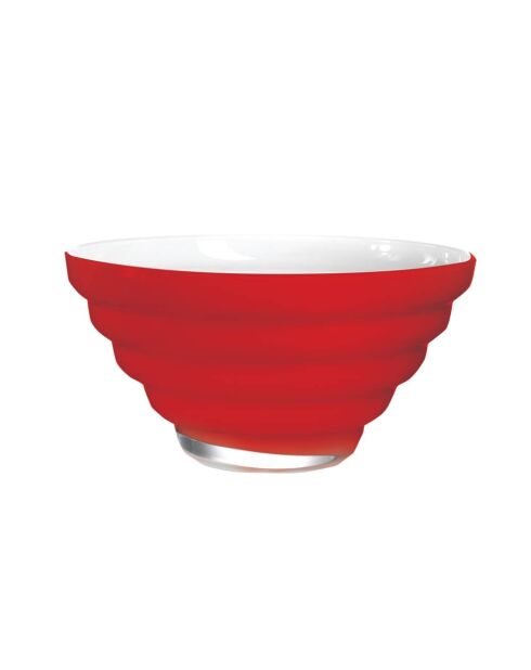 Coupe Anelli opale/rouge - D.28 x H.14 cm
