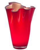 Vase lumineux Wave rouge - H.30 cm
