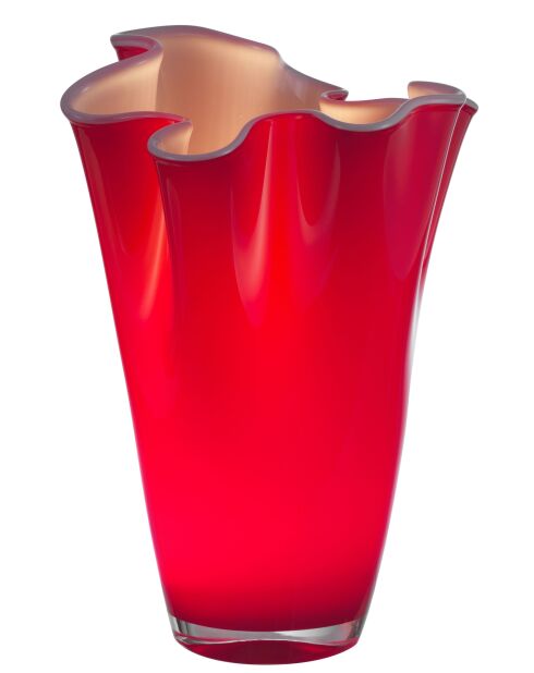 Vase lumineux Wave rouge - H.30 cm