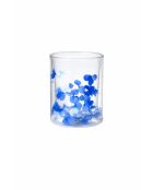 Lot de 6 verres Pétales de fleurs bleu - 10,5 cm