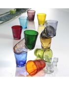 Lot de 6 verres à eau Eolo multicolore - H.10 cm