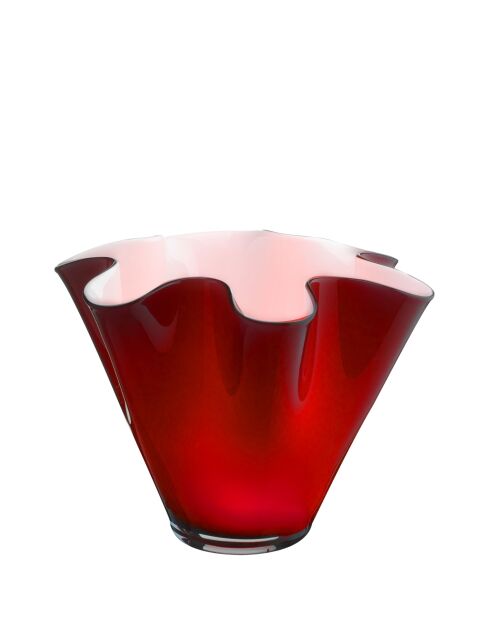 Vase lumineux Wave rouge - 28x24 cm