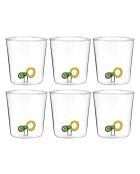 Lot de 6 verres Tétine transparent - 93 mm