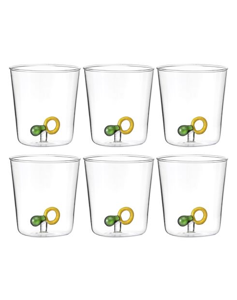 Lot de 6 verres Tétine transparent - 93 mm
