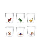 Lot de 6 verres personnages différents Dinos multicolore