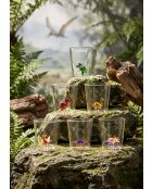 Lot de 6 verres personnages différents Dinos multicolore