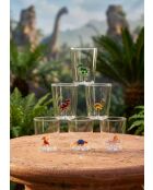 Lot de 6 verres personnages différents Dinos multicolore