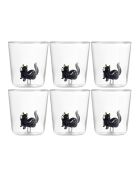 Lot de 6 verres Mimi transparent - 93 mm