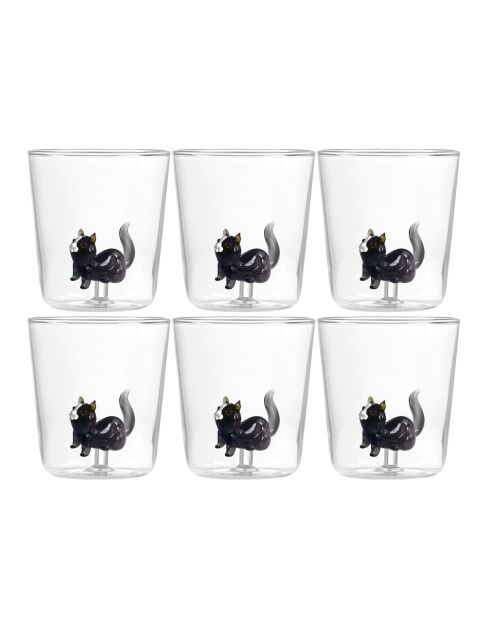 Lot de 6 verres Mimi transparent - 93 mm