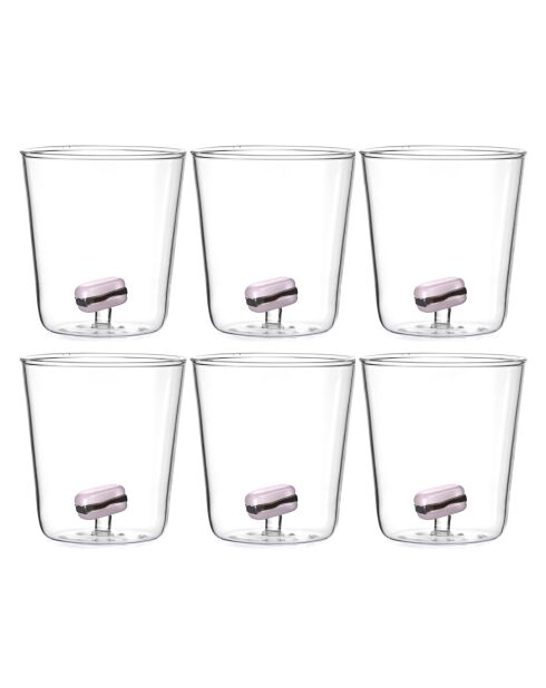 Lot de 6 verres Sandwich transparent - 93 mm