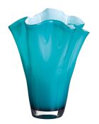 Vase Wave opale/bleu clair - H.30cm
