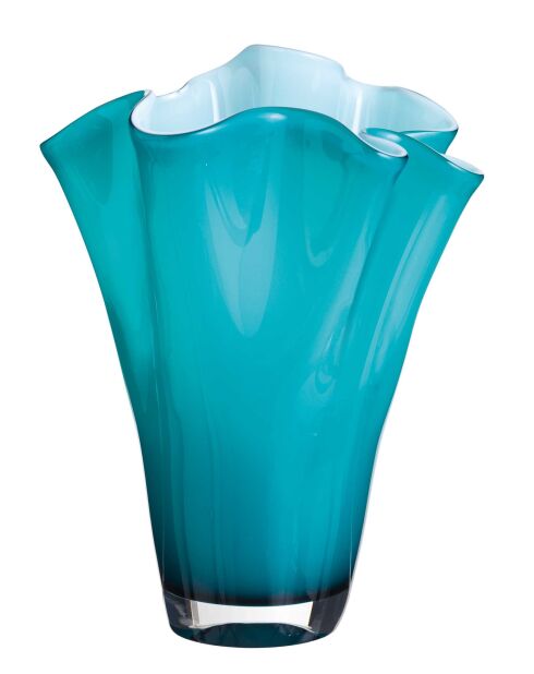 Vase Wave opale/bleu clair - H.30cm