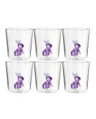 Lot de 6 verres Bunbun transparent - 93 mm